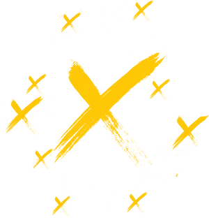 Abstract Yellowand White X Markson Grey Background PNG Image