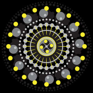 Abstract Yin Yang Mandala Art PNG image with transparent background
