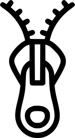 Abstract Zipper Outline PNG Image