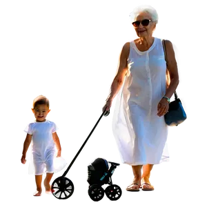 Abuela And Grandchild Silhouette Png Xsg PNG Image