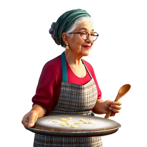 Abuela Cooking Illustration Png Awm14 PNG Image