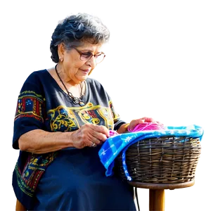 Abuela Knitting Clipart Png Ain PNG Image