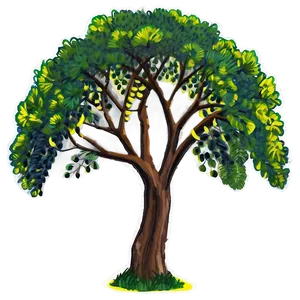 Acacia Tree Traditional Art Png Swl65 PNG Image