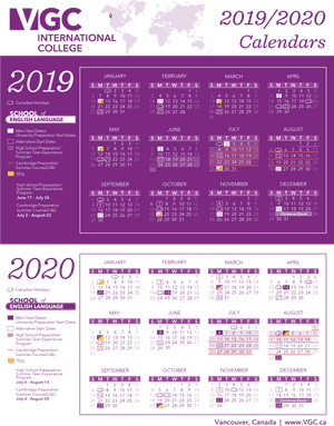 Academic Calendar V G C International College20192020 PNG image with transparent background