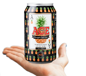 Ace Pineapple Craft Cider Can PNG image with transparent background