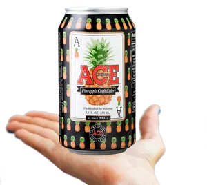 Ace Pineapple Craft Cider Can PNG Image