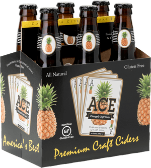 Ace Pineapple Craft Cider Packaging PNG image with transparent background