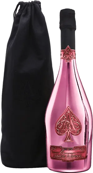 Aceof Spades Champagne Bottleand Pouch PNG Image