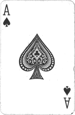 Aceof Spades Classic Card PNG Image