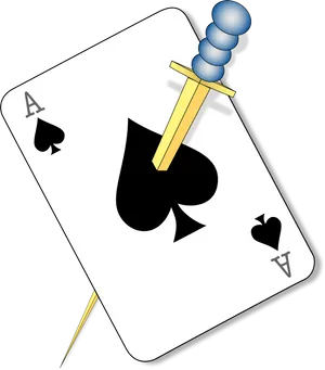 Aceof Spades Sword Illustration PNG Image