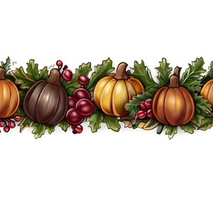 Acorn And Oak Thanksgiving Border Png 21 PNG Image