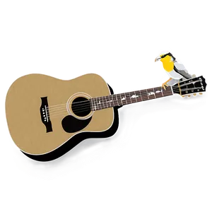 Acoustic Guitar With Bird Png 19 PNG Image