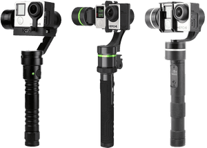 Action Camera Gimbals Comparison PNG image with transparent background