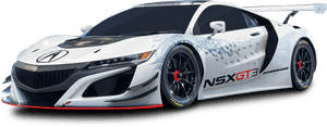 Acura N S X G T3 Racing Sports Car PNG image with transparent background