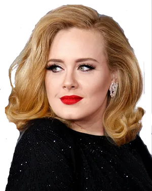 Adele Classic Glamour Look PNG Image