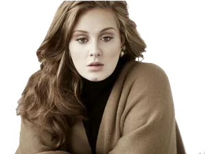 Adele Elegant Portrait PNG Image