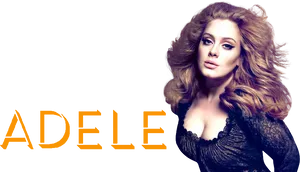 Adele Glamorous Portrait PNG Image