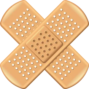 Adhesive Bandage Cross Formation PNG Image