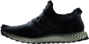 Adidas Black Running Shoe PNG Image