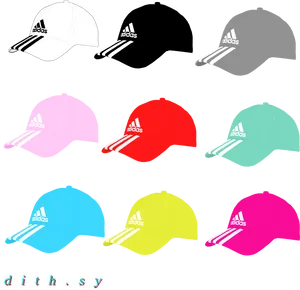 Adidas Caps Color Variety PNG Image