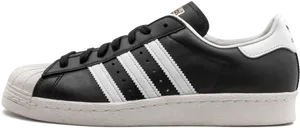 Adidas Classic Black White Sneaker Side View PNG Image