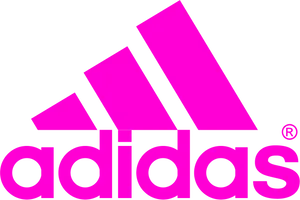 Adidas Logo Pinkon Black PNG Image