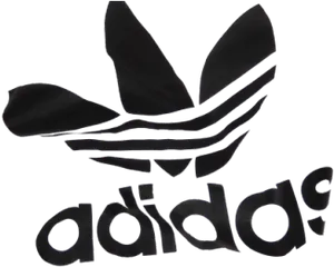 Adidas Trefoil Logo Black Background PNG Image