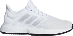 Adidas White Sneaker Side View PNG Image