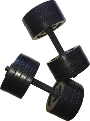 Adjustable Black Dumbbell PNG Image