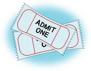 Admit One Ticket Illustration PNG Image