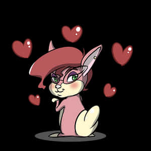 Adorable Cartoon Bunnyin Hat PNG image with transparent background