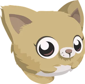 Adorable_ Cartoon_ Kitten_ Vector PNG Image