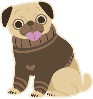 Transparent Dog Vector Png - Dog Pug Cartoon Png, Png Download PNG image with transparent background