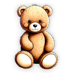 Adorable Teddy Bear Illustration Png Fmm PNG Image