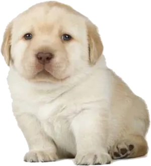 Adorable Yellow Labrador Puppy PNG Image