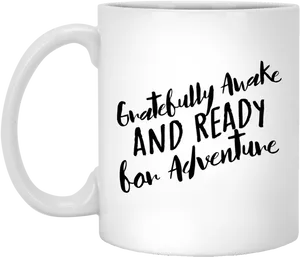 Adventure Ready Mug Print PNG Image