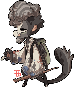Adventurous Anthropomorphic Skunk Character PNG image with transparent background