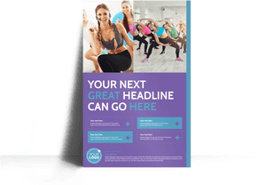 Aerobics Class Poster Template Preview - Advertisement For Aerobic Class Headline, HD Png Download PNG