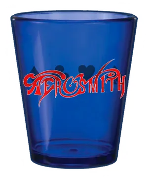 Aerosmith Branded Blue Shot Glass PNG Image