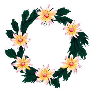 Aesthetic Floral Wreath PNG tvb81 PNG image with transparent background