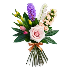 Aesthetic Flowers Bouquet Png 3 PNG Image