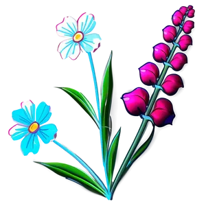 Aesthetic Flowers Outline Png 87 PNG Image