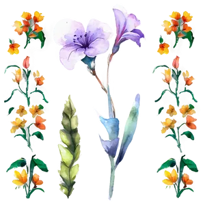 Aesthetic Flowers Watercolor Png 06282024 PNG Image