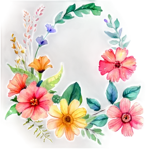 Aesthetic Flowers Watercolor Png Ilr28 PNG Image