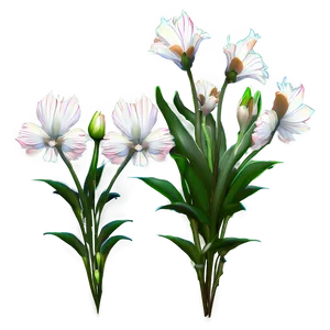 Aesthetic Garden Flowers Png Xof PNG Image