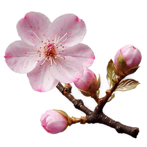 Aesthetic Pink Sakura Flowers PNG 13 PNG image with transparent background