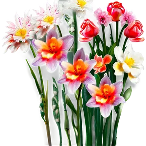 Aesthetic Spring Flowers Png Gwv PNG Image