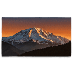 Aesthetic Sunrise Over Mountains PNG 06112024 PNG image with transparent background