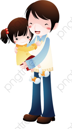 Brother Hugging Sister Sister Clipart Hug - Brother Sister Cartoon Painting, HD Png Download PNG with transparent background