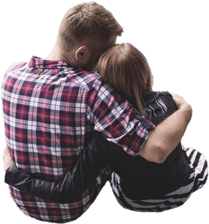Couple Hugging Each Other Hind View - Imagenes Png De Parejas, Transparent Png PNG with transparent background